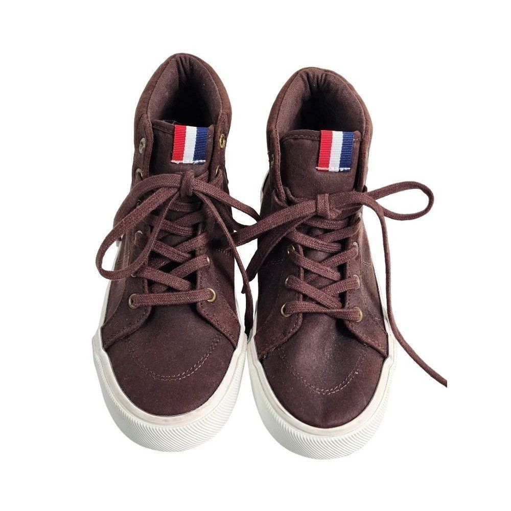 Old Navy Brown Faux Suede High-top Sneakers, Size 2, Boys